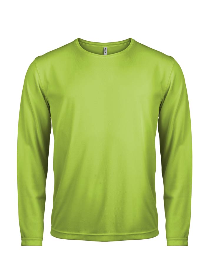 Sportovní tričko s dlouhým rukávem - Limetková M