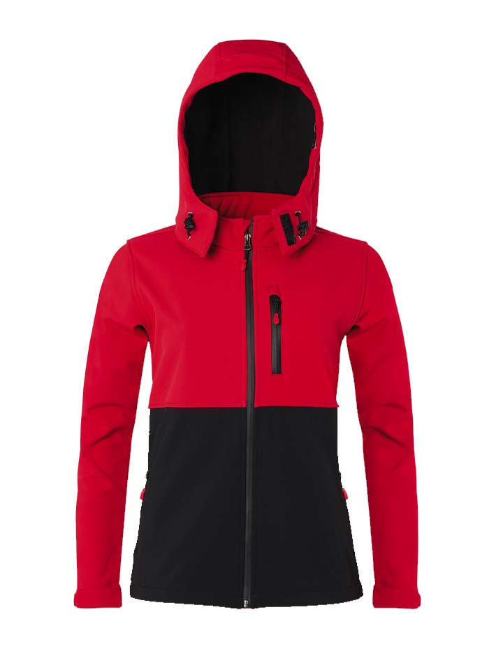 Dámska softshell bunda s kapucňou