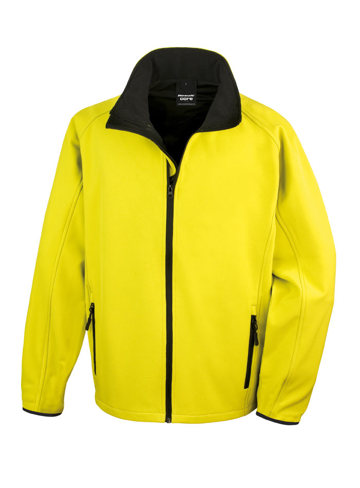 Pánská softshellová bunda - Žlutá s černou 4XL