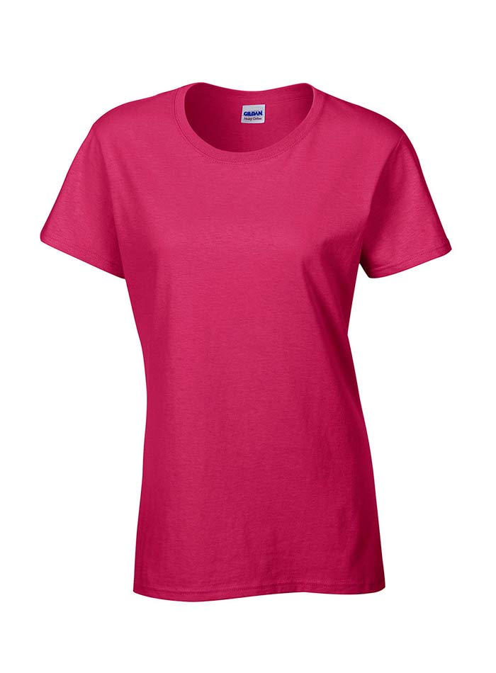 Dámské tričko Gildan Heavy Cotton - Azalkově růžová S