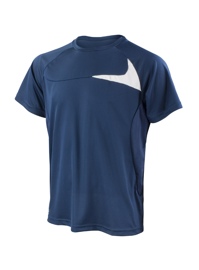 Pánské sportovní tričko Dash - Tmavě modrá a bílá 4XL