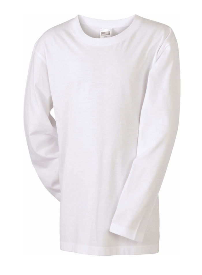 Dětské tričko s dlouhými rukávy - Bílá XL