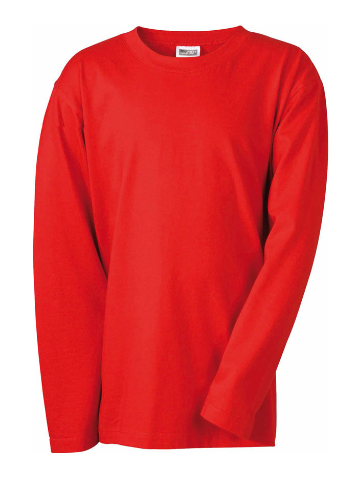 Dětské tričko s dlouhými rukávy - Červená S