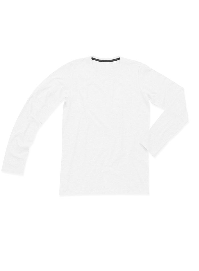 Pánské tričko Clive s dlouhými rukávy - Bílá L