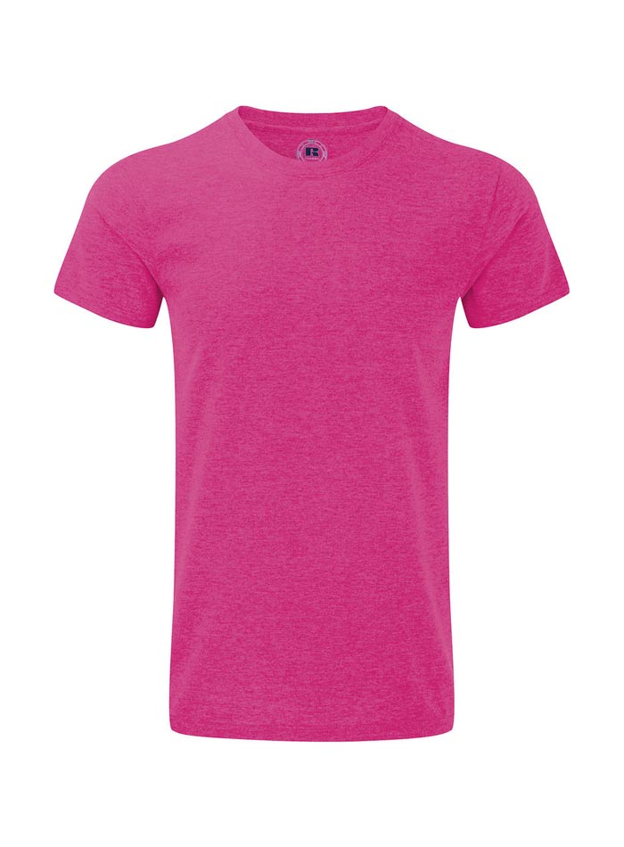 Pánské žíhané tričko - Zářivě růžová XS