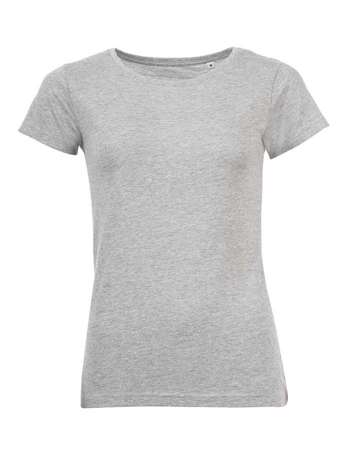 Dámské melírované tričko Mixed - Šedý melír XL