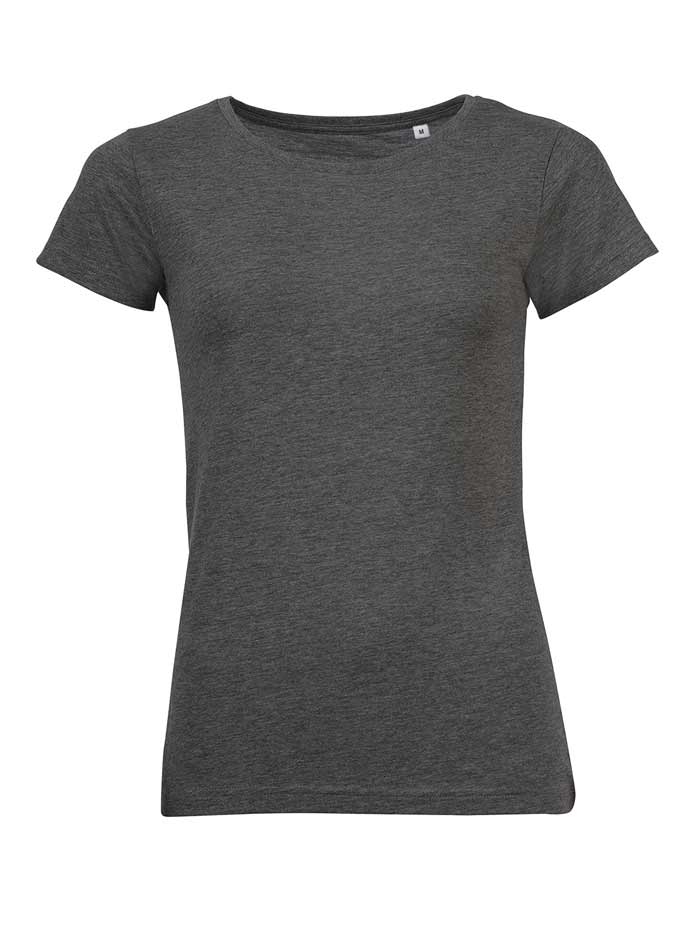 Dámské melírované tričko Mixed - Šedý melír tmavý XL