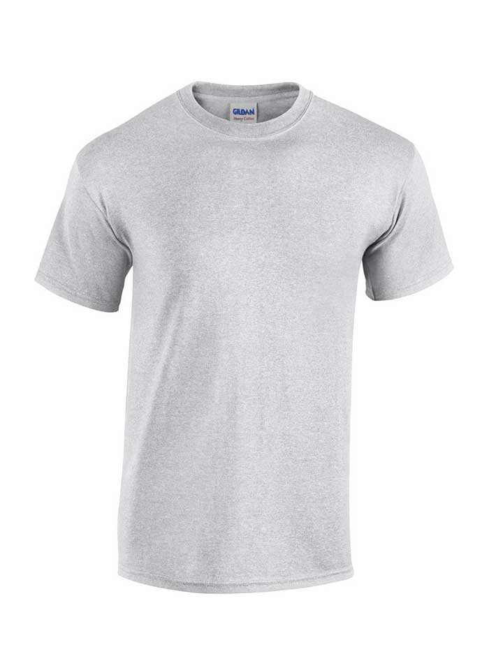 Pánské tričko Gildan Heavy Cotton - Světle šedá 3XL