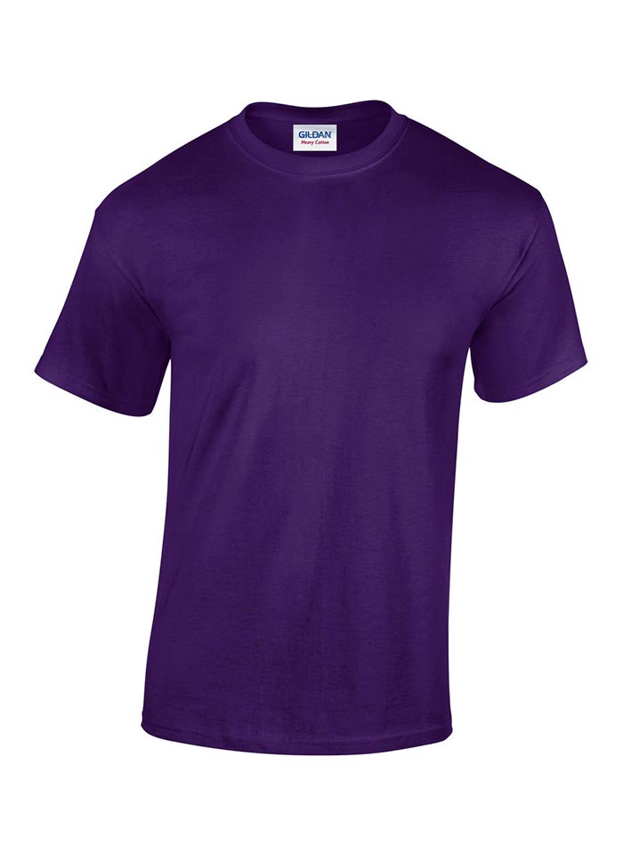 Pánské tričko Gildan Heavy Cotton - fialová 4XL