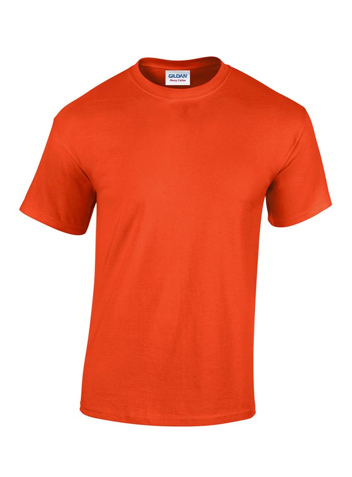 Pánské tričko Gildan Heavy Cotton - Oranžová 5XL
