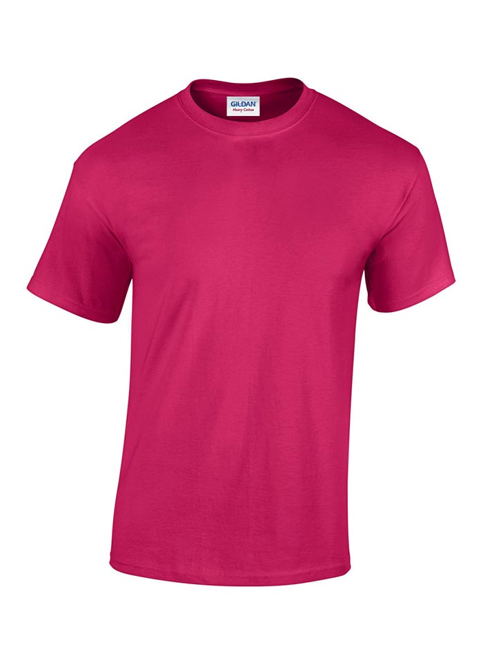 Pánské tričko Gildan Heavy Cotton - Sytě růžová 3XL