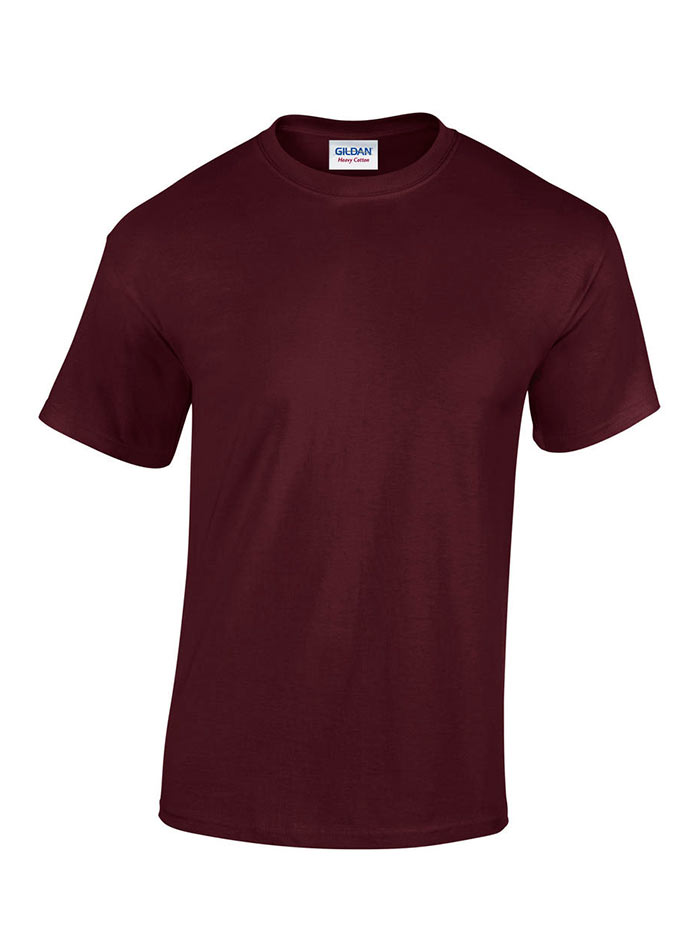 Pánské tričko Gildan Heavy Cotton - Hnědočervená M
