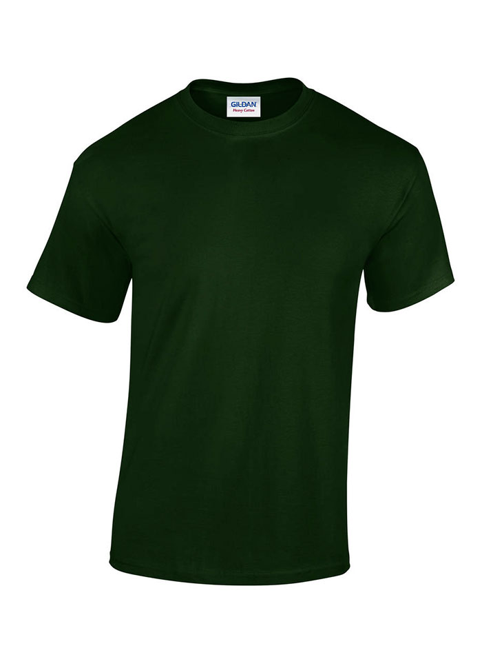 Pánské tričko Gildan Heavy Cotton - lesní zelená 5XL