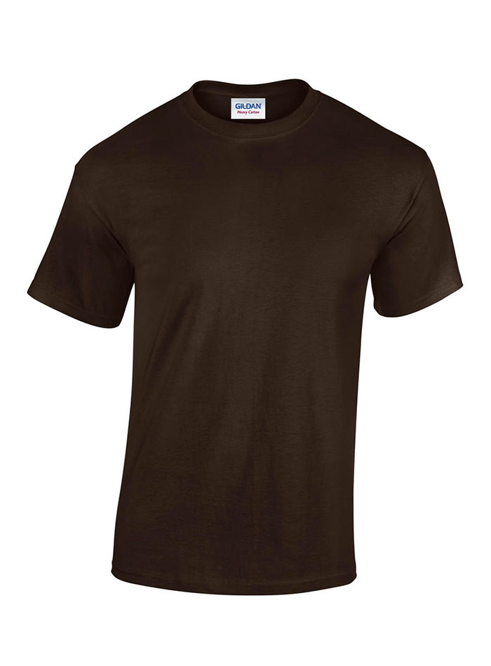 Pánské tričko Gildan Heavy Cotton - Čokoládová XL