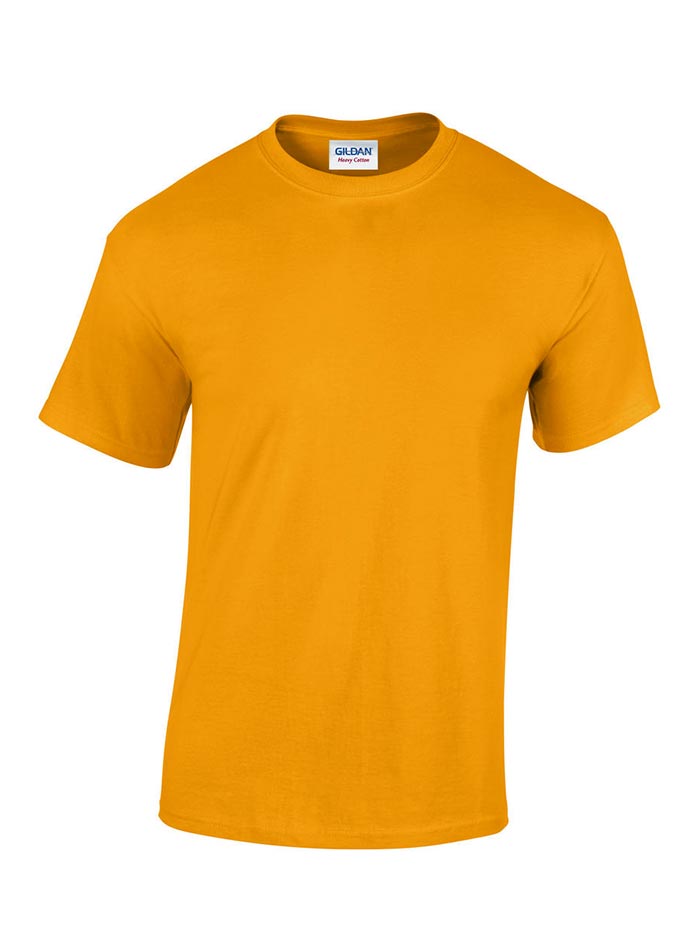 Pánské tričko Gildan Heavy Cotton - Zlatá 5XL