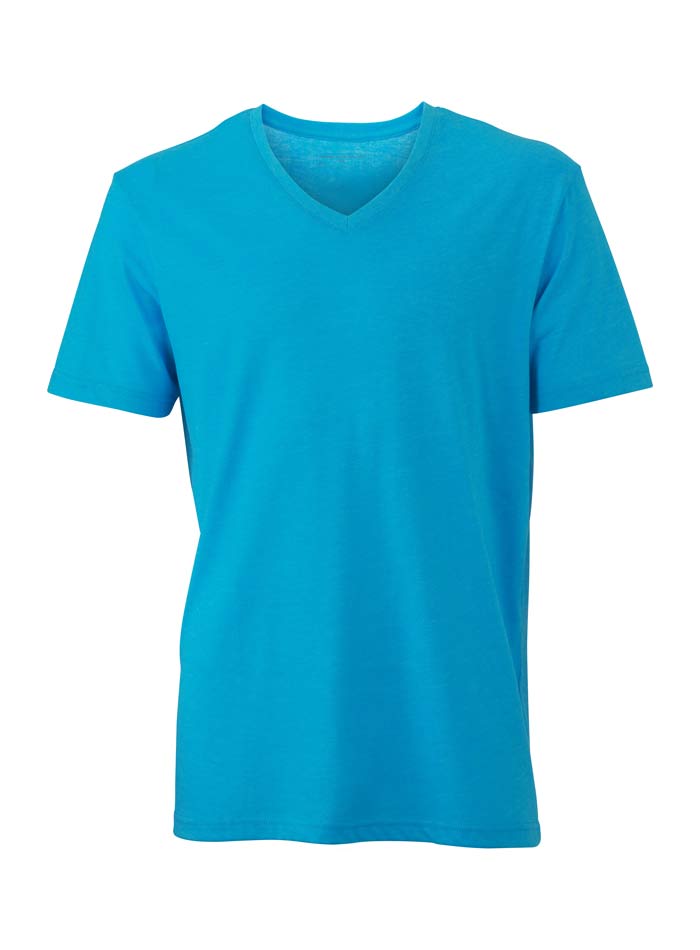 Pánské tričko Melange - Tyrkysová 3XL