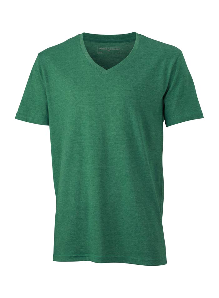 Pánské tričko Melange - zelená M