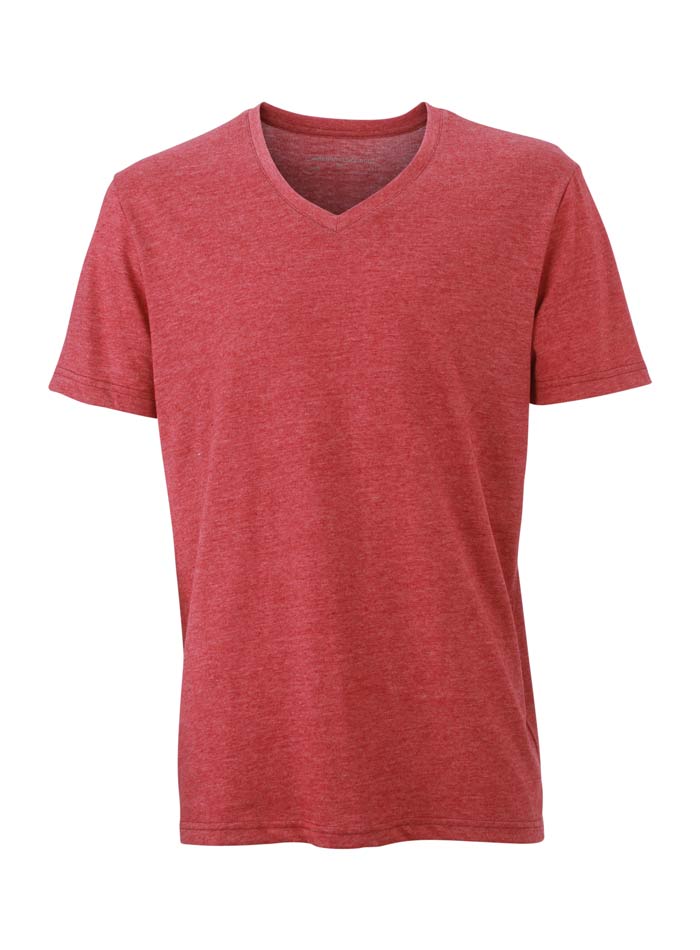 Pánské tričko Melange - Červená M