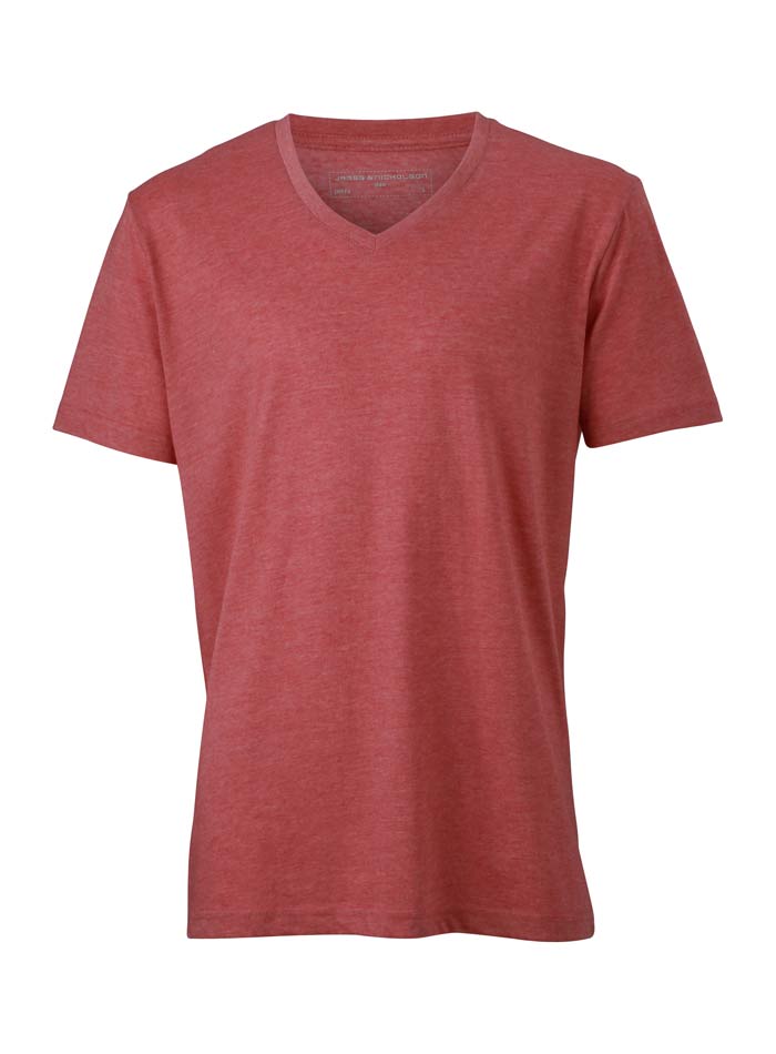 Pánské tričko Melange - Vínová XL