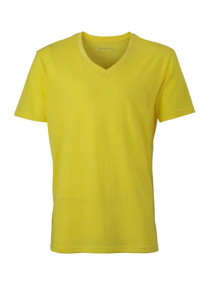 Pánské tričko Melange - Žlutá L