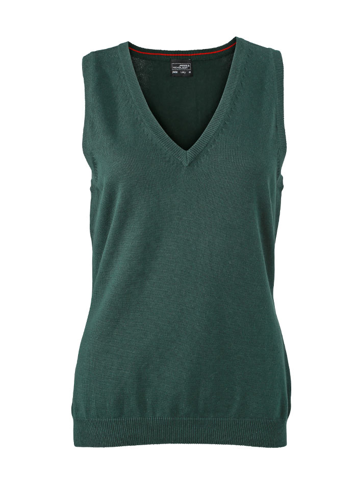 Kvalitní dámský pullover - vesta - lesní zelená L