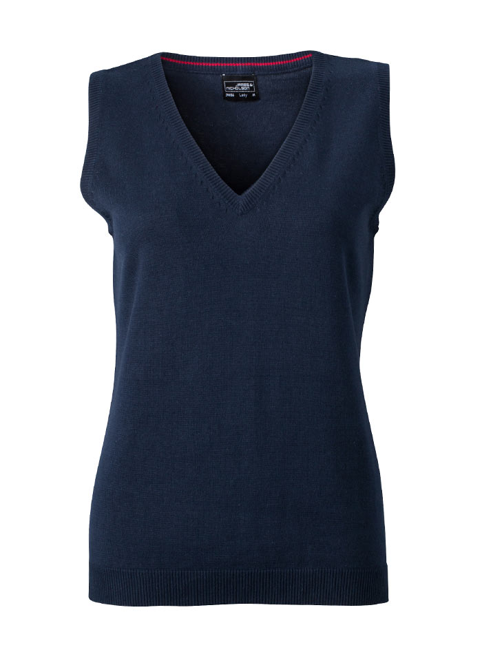 Kvalitní dámský pullover - vesta - Námořní modrá S