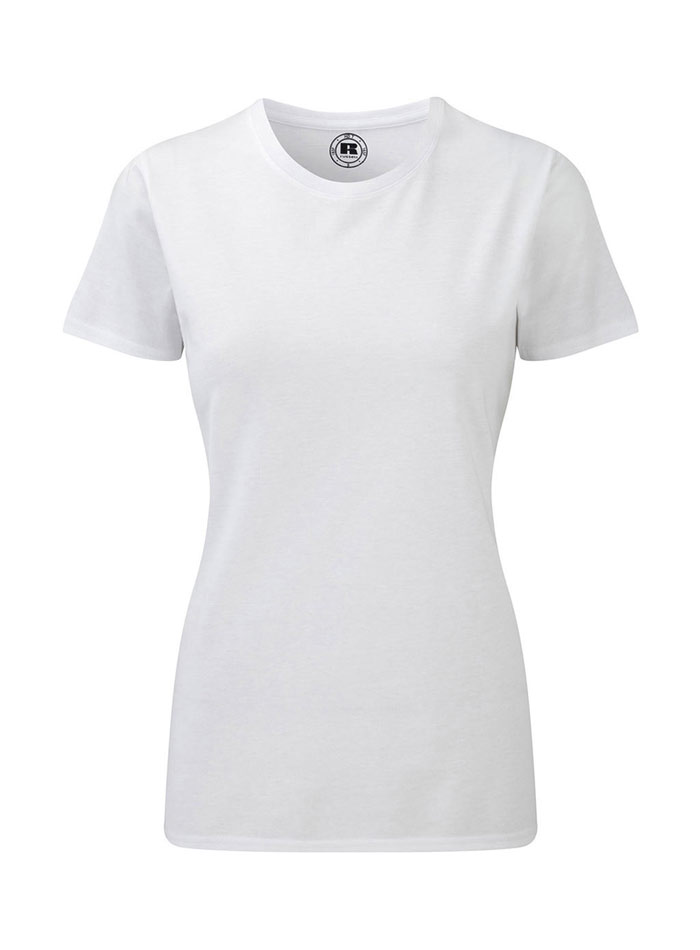 Dámské tričko HD s kulatým výstřihem - Bílá XS