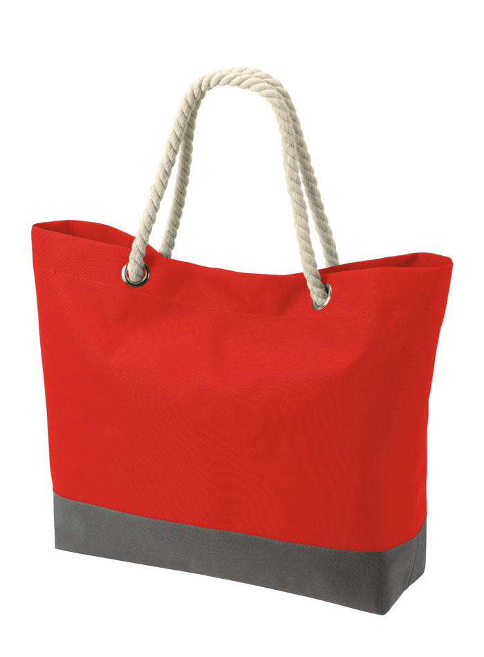 Prostorná taška s dekorativním uchem - Červená univerzal