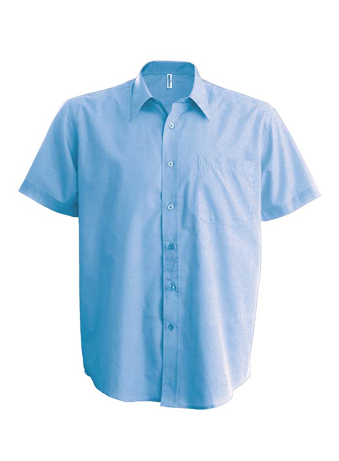 Košile s krátkým rukávem Kariban - Blankytně modrá 3XL