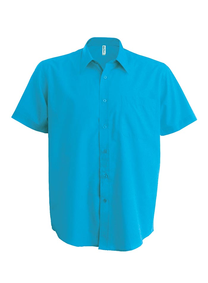 Košile s krátkým rukávem Kariban - Tyrkysová 4XL