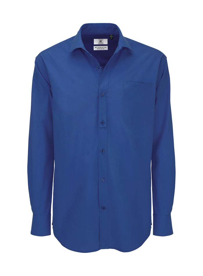 Pánská popelínová košile Heritage - královská modrá M