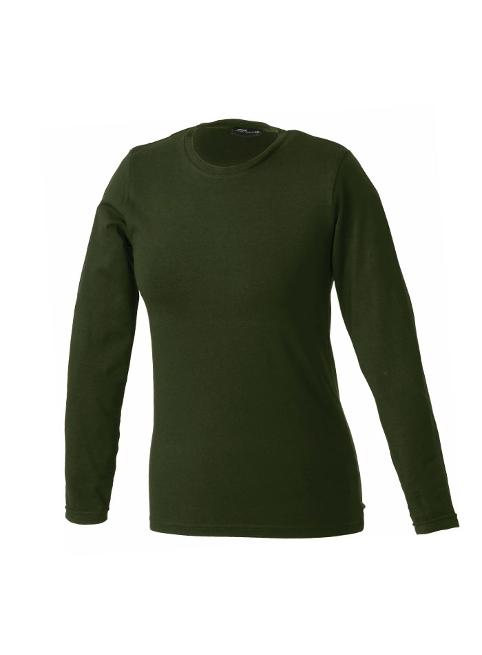 Dámské pružné tričko James & Nicholson - Olivově zelená L