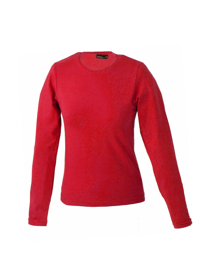 Dámské pružné tričko James & Nicholson - Červená M