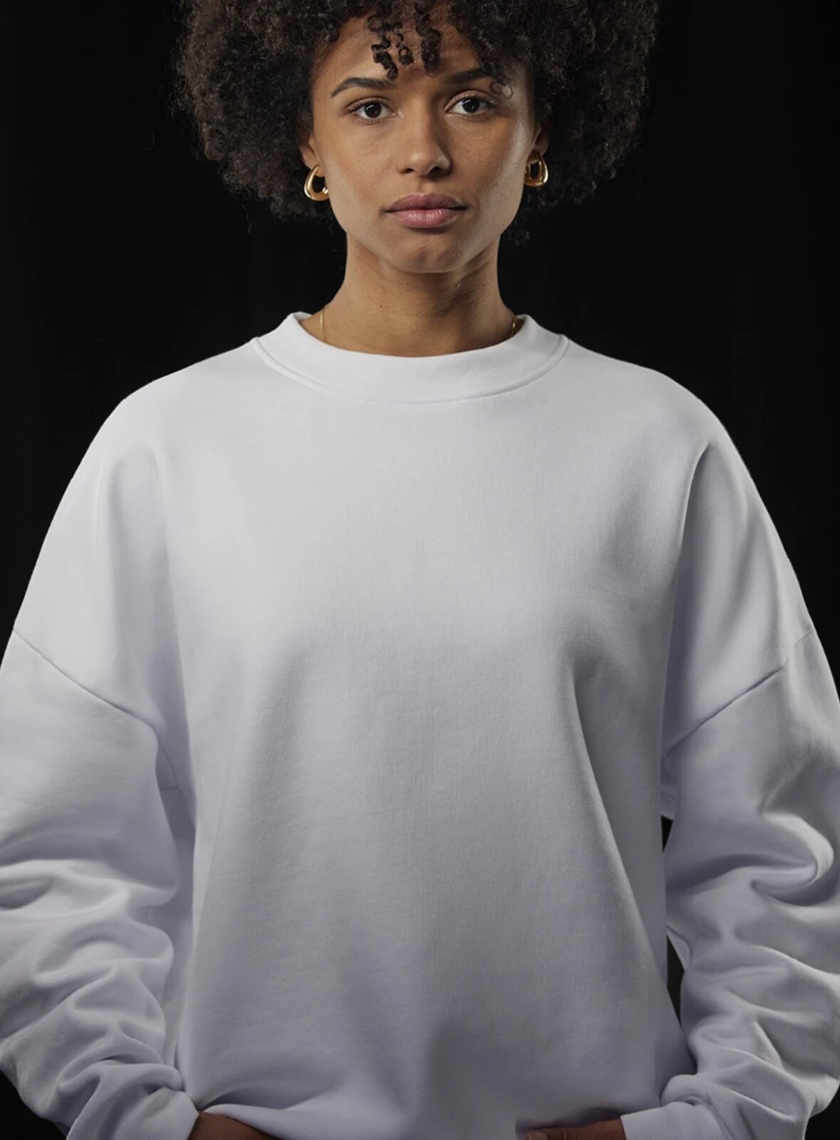 Unisex oversized mikina bez kapuce